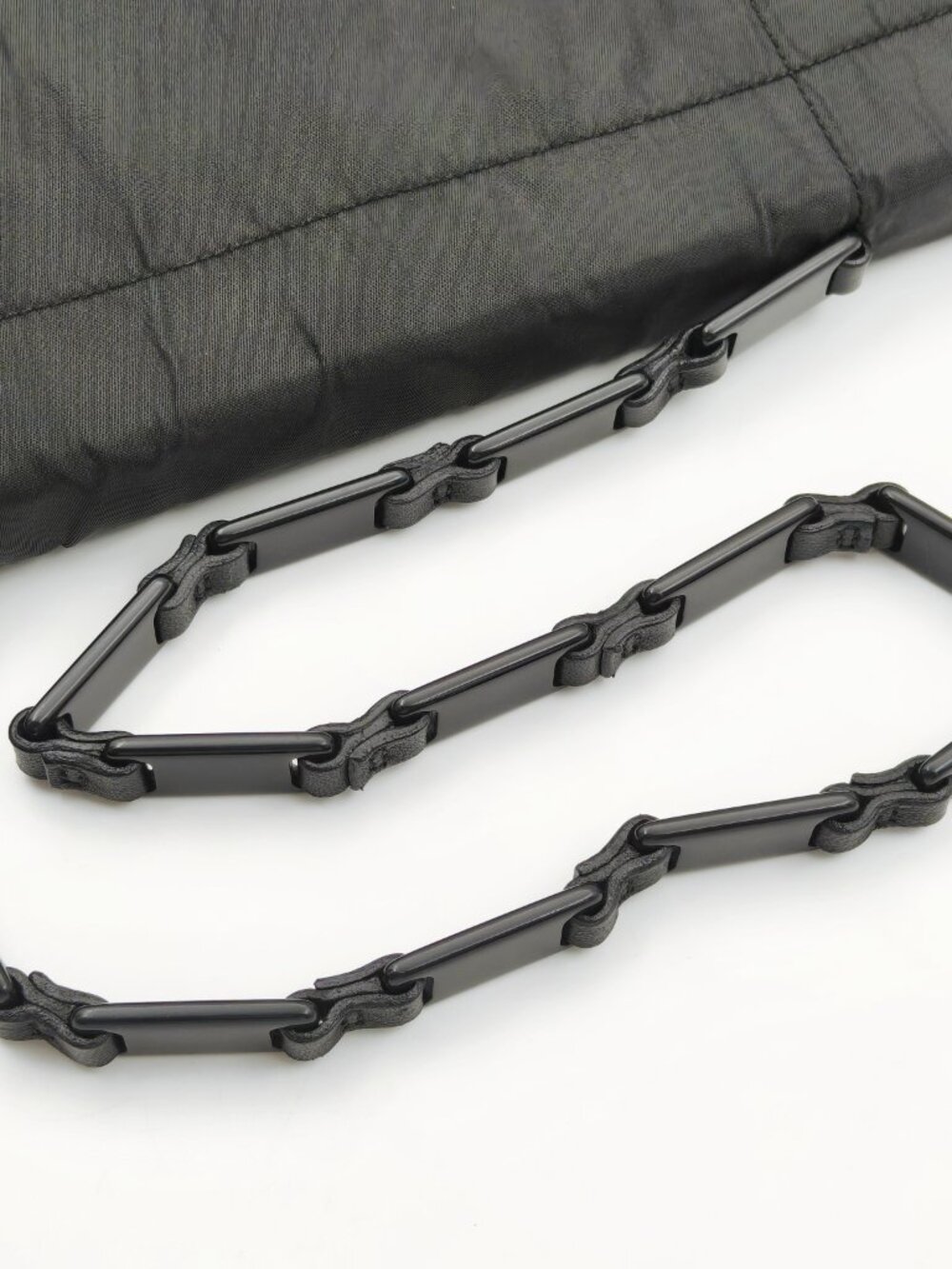 Prada Vintage Black Tessuto Nylon Shoulder Bag Chain Strap Flap Bag - Picture 6 of 13